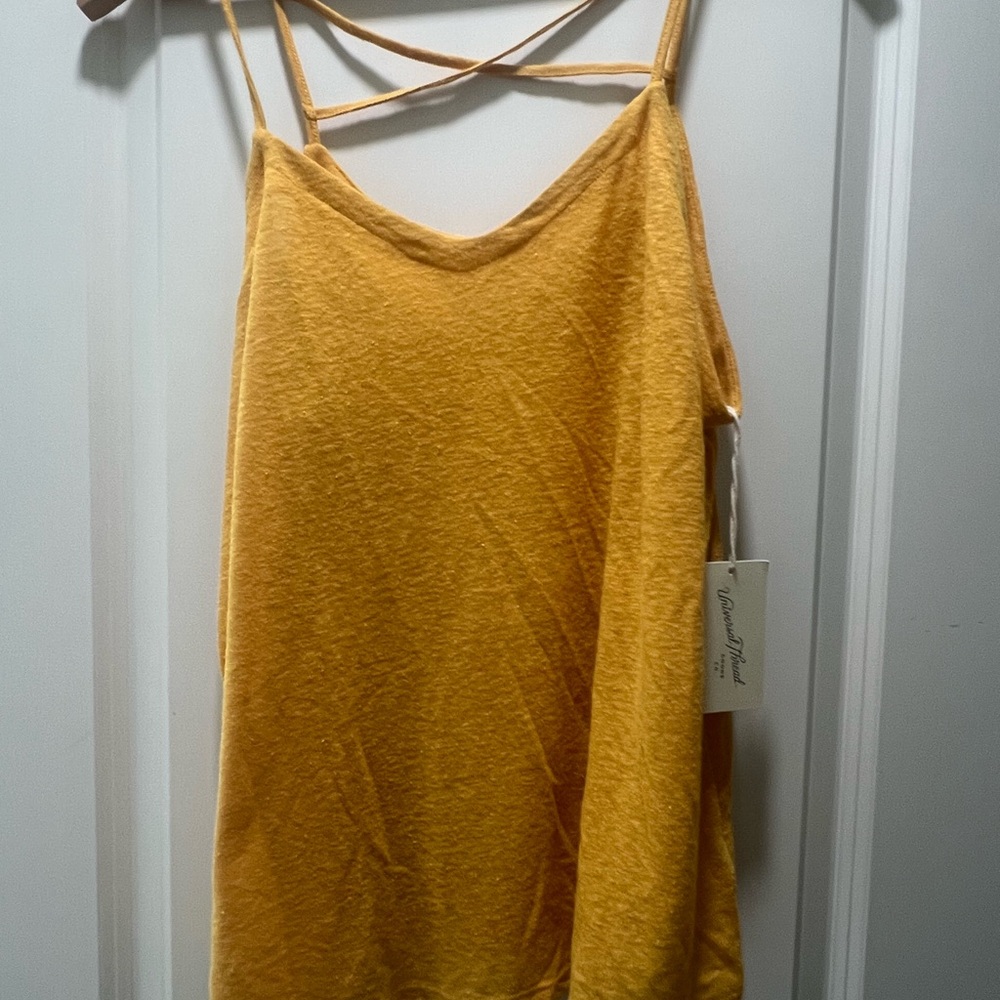 Universal Thread Mustard Yellow Crossback Tank Top